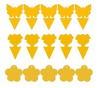 15 Piezas Trampa Moscas, Trampas para Insectos, Trampas Adhesivas para Moscas, Papeles Pegajosos Amarillos Trampas de Moscas, Pegatinas Mosquitos, Para Interior Plantas en Macetas de Jardín o balcón