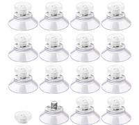 15 Piezas Ventosas de Plástico, Ventosas con Tuerca, Ventosas Ø 25MM, para Baño,Cocina,Oficina