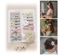 15 pinzas para el pelo para niñas con lazos y flores de mariposa, pinzas de cocodrilo totalmente forradas de 2 pulgadas y pasadores, accesorios para el cabello hechos a mano para bebés, niños
