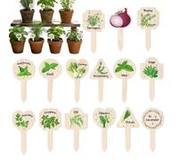 15 placas de madera para plantas al aire libre | Tapón para nombre de plantas para jardineros y agricultores, invernadero, parterres, terrazas
