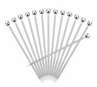 15 púas de cóctel de acero inoxidable de metal para Martini de 10,9 cm