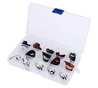 15 púas de dedo de guitarra DIY pulgar & púas de dedo anillo protector con caja de almacenamiento accesorio de guitarra
