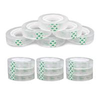 15 Rollos Pequeña Transparente Cinta Adhesiva Set, 18mm x 26m Rollos de Cinta Adhesiva para Dispensador, Pequeña Cinta Adhesiva para Uso General para el Colegio, Hogar y Oficina, Escuela, Regalos