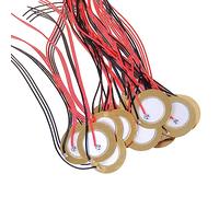 15 sensores de guitarra de disco piezoeléctrico con pastilla de cable, transductor de micrófono, disparadores de zumbador, disparadores de tambor de guitarra, pastilla piezoeléctrica precableada