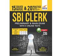 15 Solved Papers & 20 Practice Sets for SBI Clerk Preliminary & Main Exam with 5 Online Tests