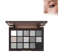 15 Sombras De Ojos De Color Negro,Pequeña Paleta De Sombra De Ojos Ahumada Eyeshadow,Paleta De Sombras De Ojos The Rock Nudes,Paleta De Sombras De Ojos De 15 Colores,Duradera Para Maquillaje Diario