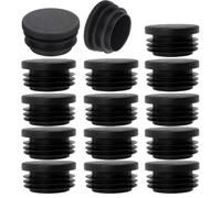 15 tapones de tubos de plástico Redondo, 25mm Eliminan el Ruido y los Arañaz, Protector Patas sillas, Protector Suelo Silla, Tacos de Goma, Tapones Redondos de plástico PE