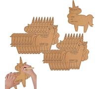 15 tarjetas de invitación de cumpleaños infantiles para niñas y jóvenes, bonitas tarjetas de invitación de unicornio con materiales de bricolaje, divertidas invitaciones de cumpleaños de papel de