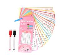 15 tarjetas de matemáticas para niños, tarjetas de aprendizaje temprano, tarjetas educativas con 2 bolígrafos de borrado en seco, recursos de aprendizaje de matemáticas para niños pequeños para 1er a