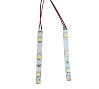 15 tiras de luces LED precableadas para SMD 3528, solución de iluminación flexible de 12 V 18 V para modelos y miniaturas (luz blanca)