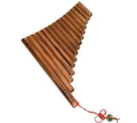 15 Tubos G Llave Hecha A Mano Panpipes Instrumento De Pie Profesional Para Adultos Flauta Pan(G Key Right-Hand)