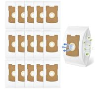 15 Uds Bolsas Aspiradora 5 Capas 30x18 cm Compatible Vorwerk Tiger VT 300 | Sacos recambio microfibra multicapa, protege motor succión constante sin herramientas, modelos 260 265 270 FP 260 Swirl V66