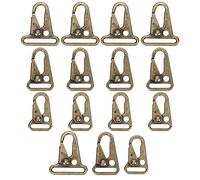15 Uds. Ganchos con Clips para Eslinga, Clip para la Boca agrandado, mosquetón para Exteriores, Hebilla Colgante, Color Bronce, Llavero de Metal y Hierro, Gancho para Mochila,