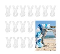 15 Uds Pinzas para Arcos Globos, Pinzas Grandes Transparentes Guirnaldas de Globos Abrazaderas Resistentes para Crear Arcos de Decoración Bodas
