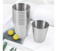 15 Uds vasos de chupito de acero inoxidable 30ml Camping viaje taza para té y café licor de whisky
