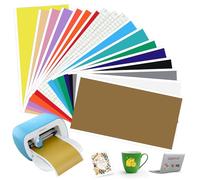 15 unidades de 14 x 30,5 cm de vinilo permanente inteligente para Cricut Joy con 3 juegos de láminas de transferencia para plóter, láminas de vinilo para plóter autoadhesivas para bricolaje, fundas