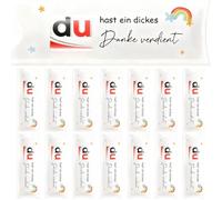 15 unidades de bolsas de fieltro con mensaje "Hast Ein Dickes Danke Verdient", diseño único, para regalar chocolates, ideal para eventos y agradecimientos, tamaño 14x5 cm