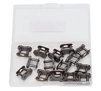 15 unidades de eslabones de conexión para cadenas de rodillos de metal, eslabones maestros de cadena de repuesto para mini motocicleta y karting, conector de cadena de acero 40MN c