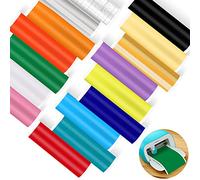 15 unidades Smart Vinyl Permanent Para Cricut Joy 12 x 5,5inch de láminas de vinilo autoadhesivas Vinilo Adhesivo Permanente Autoadhesivo Transferfolie Plotter Set Para DIY coches, banners, Decoración