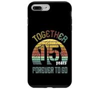 15 Wedding Anniversary For Couple Fifteen Years of Marriage Carcasa para iPhone 7 Plus/8 Plus