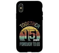 15 Wedding Anniversary For Couple Fifteen Years of Marriage Carcasa para iPhone X/XS