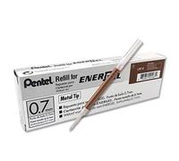 15 X Pentel LR7 Roller Refill for EnerGel Gel Pen 0.7mm Metal Tip - Brown Ink