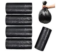 150 bolsas de basura pequeñas de 10 L, bolsas de basura pequeñas negras con pedal, para coche, oficina, baño, dormitorio (se adapta a contenedores de 0.8, 1.5, 1.2 galones de 3 galones)