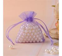 150 bolsas pequeñas de organza de 7 x 9 cm, bolsas de malla para joyas, bolsas de regalo con cordón, bolsas de dulces para bodas, Navidad, cumpleaños, aniversario, fiesta (morado lavanda)