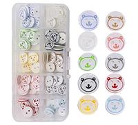 150 botones de resina coloridos para bebés, niños, cárdigans tejidos, bonitos botones de plástico con caja de almacenamiento de plástico para manualidades, ropa infantil, costura, decoración de