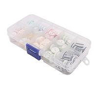 150 botones de resina coloridos redondos para costura, manualidades, cárdigans de bebé, botones surtidos con caja de almacenamiento de plástico (oso pequeño)