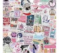 150 calcomanías de libros románticos para Kindle, paquete de calcomanías holográficas para lectura, Booktok, calcomanías de vinilo con purpurina para laptop, lectores de libros electrónicos, botellas