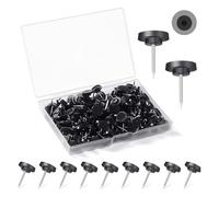 150 chinchetas redondas para tablón de anuncios, tachuelas de corcho con cabeza plana, chinchetas decorativas de metal con combinación de metal