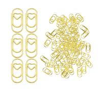 150 clips de papel pequeños, marcapáginas con forma de corazón, mini clips de encuadernación de papel, clip de fijación de metal para marcapáginas, clips de papel, herramientas para la escuela, el