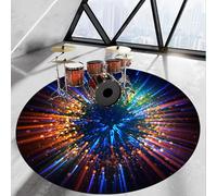150 cm Alfombras Acusticas Tambor Alfombra Redonda Alfombra para Bateria Acustica Alfombra Bateria Electronica Alfombra Bateria Kit Profesional de Batería de Jazz Electrónico Alfombras de Batería