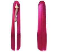 150 cm de largo recto rosa rosa rojo burdeos rojo cosplay peluca pelo sintético para mujeres fiesta super largo rojo cosplay pelucas + peluca gorra peluca común 02