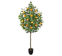 150 cm plantas artificiales grandes de naranjo planta artificial árbol de naranjo grande en maceta árbol artificial para interior y exterior, decoración moderna, decoración cuarto de baño, salón