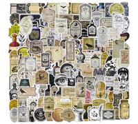 150 etiquetas adhesivas para botellas de vino oscuro estéticas para scrapbooking, diario, diario, diario y bricolaje