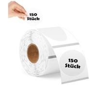 150 etiquetas térmicas transparentes, 50 mm x 50 mm, redondas, transparentes, autoadhesivas, térmicas, rollo para impresora de etiquetas Nelko PL70e-bt Munbyn