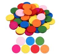 150 fichas de bingo de madera natural - Juego de fichas de póker, fichas de bingo | Material ecológico de madera, ideal para tarjetas de bingo, fiestas, DIY y marcadores para aprender matemáticas.