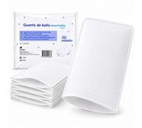 150 Guantes de Baño Desechables Ultra Suaves - No Tejidos Acolchados - Cuidado Médico e Higiene - Blanco - Le Pro del Médico