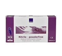 150 Guantes de nitrilo Abena en tamaño XS - Azul, Sin Talco