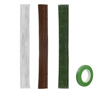 150 hilos de tallo de flor, calibre 21, color verde claro, para ramo de flores, bricolaje, manualidades florales