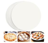 150 Hojas Horno Papel Redondo ø 26 cm, Antiadherente Papel Hamburguesa Redondo, Papel Horno Redondo Resistentes Al Calor, Al Aceite para Bandejas de Horno, Sartenes, Pasteles, Pizzas, Hornear (Blanco)