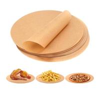 150 Hojas Papel para Hornear Redondo Ø 28cm, Papel Antiadherente Horno Papel Redondo, Papel para Hornear en Blanco para Freidoras de Aire, Sartenes, Pizza, Pasteles, Barbacoa