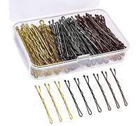 150 horquillas, pinzas para el pelo, horquillas y pinzas para peinar el cabello con caja de almacenamiento (negro, rubio y marrón)