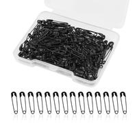 150 imperdibles pequeños, 19 mm, juego de mini imperdibles de seguridad para ropa, metal, imperdibles de seguridad para ropa, costura, manualidades, fabricación de joyas (negro)