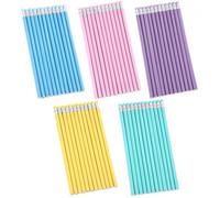 150 lápices HB, de madera natural con goma de borrar, lápices de madera, 5 colores, juego de lápices de madera HB, 18,8 x 0,7 cm, lápices de grafito naturales para estudiantes, escuela, hogar, oficina