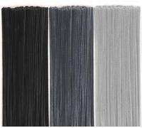 150 limpiadores de pipas para manualidades, negro, gris oscuro, gris claro, alambre de chenilla, 30 cm de largo, limpiador de tuberías para manualidades, proyectos de manualidades, decoración (3