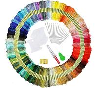 150 madejas, hilo de bordar, pulseras de algodón de colores aleatorios, con 12 bobinas, organizador para principiantes y adultos, para tejer proyectos de punto de cruz