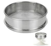 150 malla tamiz harina, acero inoxidable, 20 cm, buena factura, resistente, tamiz de cocina para tamizar almendras en polvo, azúcar en polvo